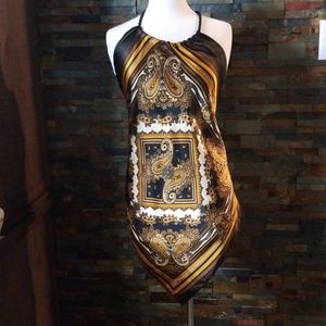 Lipstick Backless Halter Neck Top